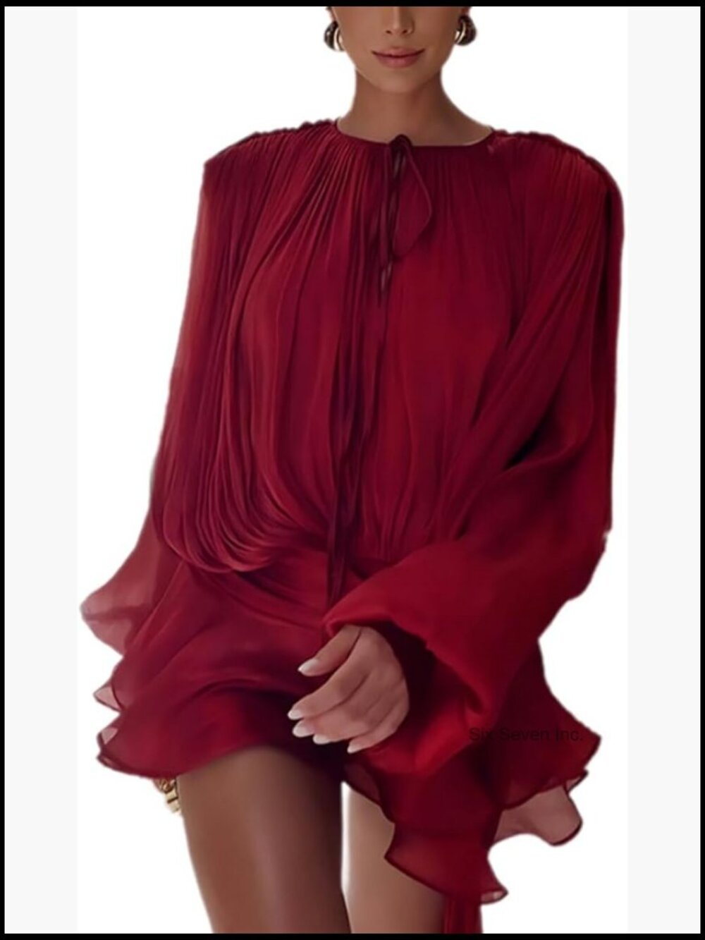 Women's 2 Piece Skirt Set Long Sleeve Crew Neck Top Mini Bodycon Shorts Party